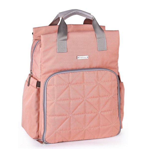 Vaippalaukut Mommy Bag Fashion Monitoiminen suuri kapasiteetti vedenpitävä konepestävä Lotus Pink L