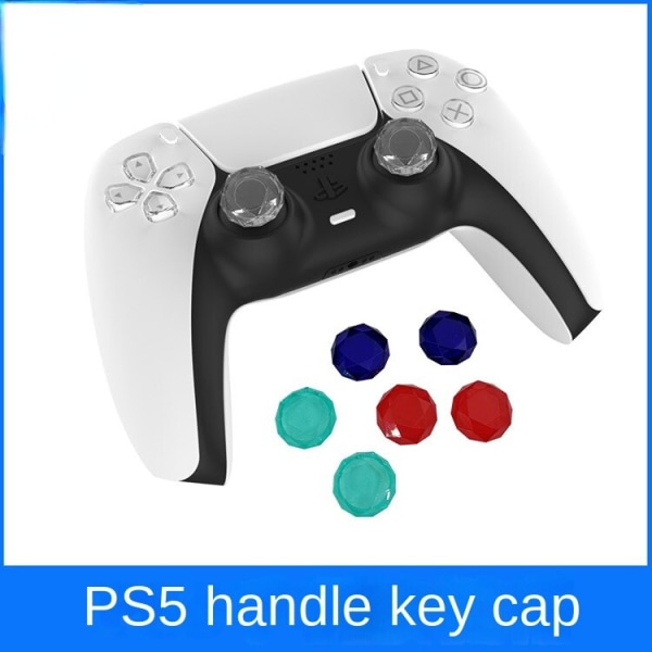 For Ps5 Håndtak Mursteinsmønster Cap Ps5 Gamepad Håndtak 3D Cap Joystick Cap P5 et sett med 2 stk. Transparent Red