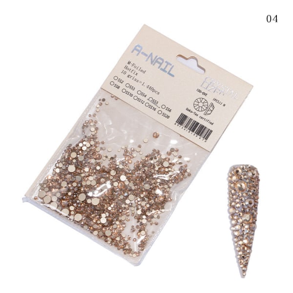 Negledekorationer til neglekunst Rhinsten Ormanent rød baggrund Fladbund Rhinsten Flamme Rose Gold Diamand 04 champagne paper card gold diamand nail stickers