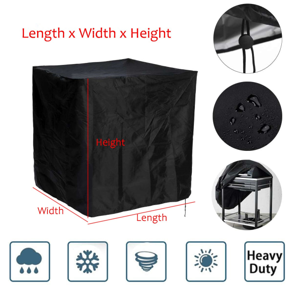 Waterproof BBQ Grill Cover Barbeque Cover Anti Dust Rain UV 68x68x72cm