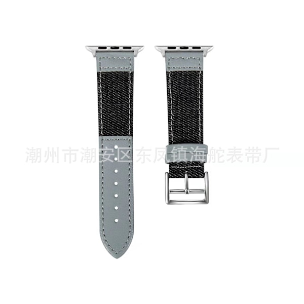 Klokkereim for Apple Watch iWatch 38/40/41 med kobling svart grå