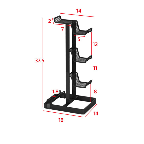 Gamepad Bracket Hörlurar Mobiltelefon för PS5 PS4 Xbox Switch Creative Storage Rack Black