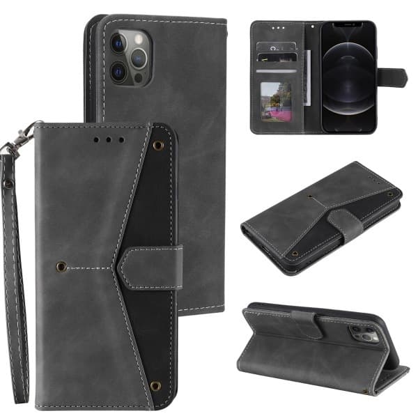 Etui til Samsung S20 PLUS grå Nittet læder kontrast kort slots flip wallet Grey