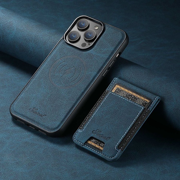 Kotelo iPhone 16 Pro H17 Litsi Sininen korttipaikka langaton lataus