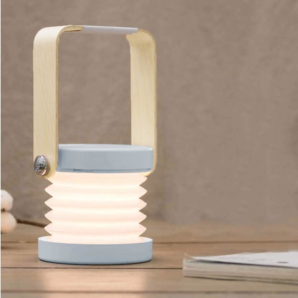 Klar grå bordlampe i form av en lanterne Seng Lampe Variabel