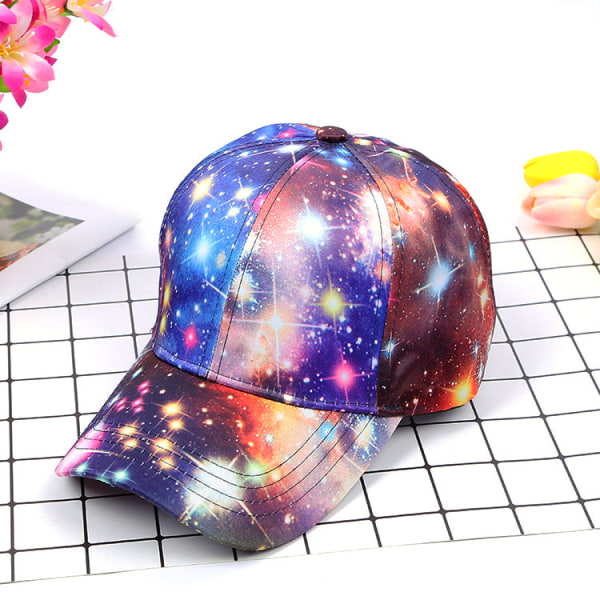 Baseballcap 2022 Vår Sommer Polyester Utskrift Solbeskyttelse Uformell lue Black Adjustable