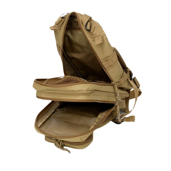 Kvinder pige rygsæk skulder taske skoletaske Tactical 3P Outdoor Camouflage Multi-Purpose Package Militære fans Bjergbestigning 42*27*23cm Khaki
