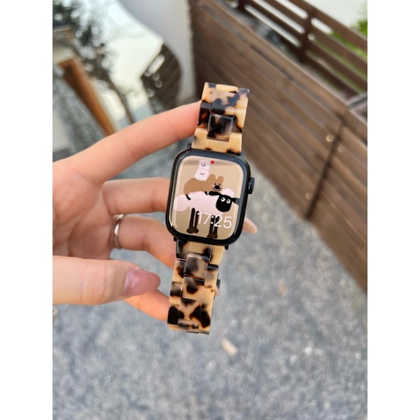 Klockarmband för Apple Watch iWatch 10:e generationen 42mm 8/40/41mm universal prickig brun