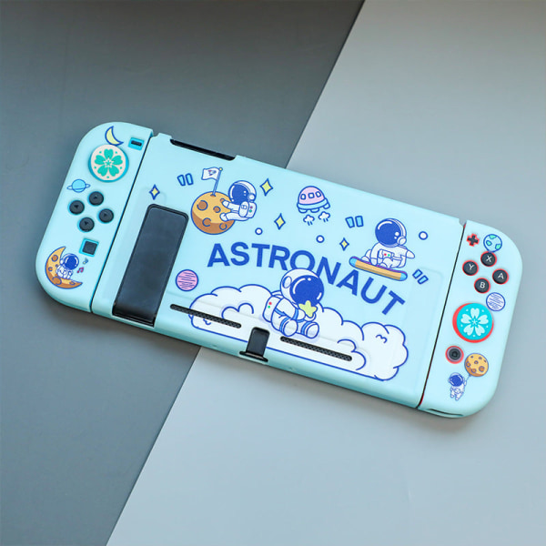 For Nintendo Switch Protective Shell NS All-inclusive Protective Cover TPU Soft Shell Game Theme Astronaut