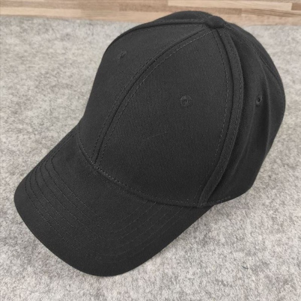 Cap 2022 kevät kesä Big Head yksivärinen aurinkosuoja Casual hattu Black 60-65cm