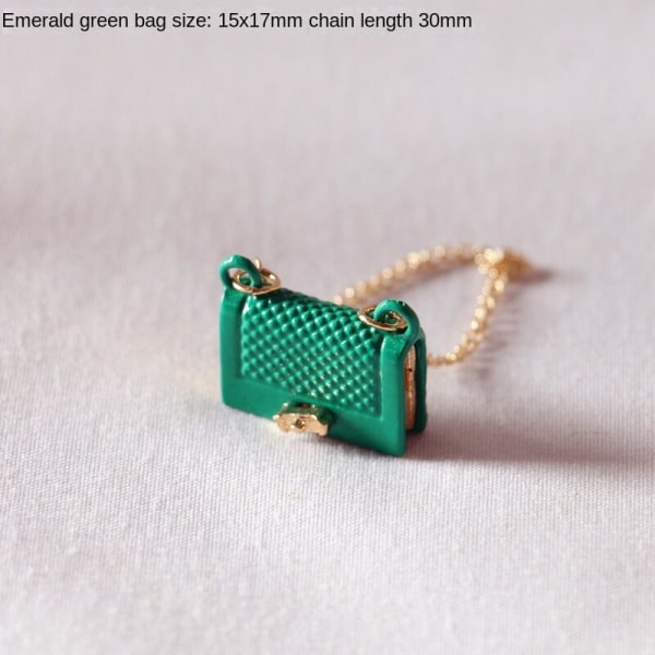 Pienoishuonekalut Lelunuket Talo Tee-se-itse-sisustustarvikkeet Minimetallilaukku Muoti Emerald green