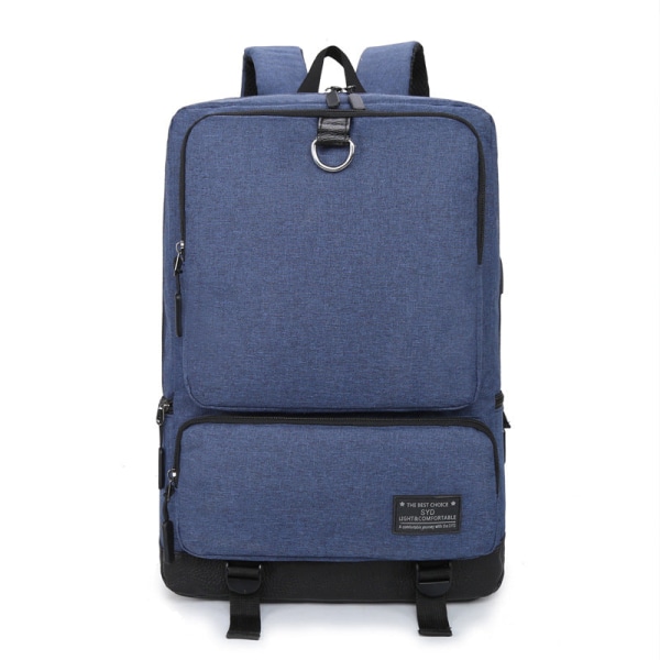 Menn Ryggsekk Skulderveske Business Ryggsekk Dataveske Outdoor Travel Dark Blue 17 inches