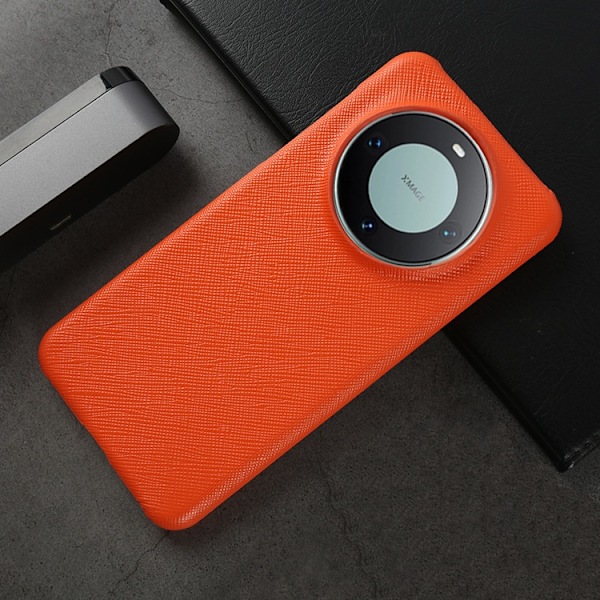 Etui til iPhone 14 orange læder