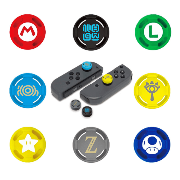 For Nintendo Switch Zelda Mario OLED Joystick Cap Silikon Beskyttende Cap Lite Button Cap Mary yellow