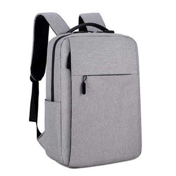 Reppu Miesten Nainen Tietokone s 15 17,3 tuuman kannettava reppu vapaa-ajan olkalaukku Gray backpack with side pockets 15.6