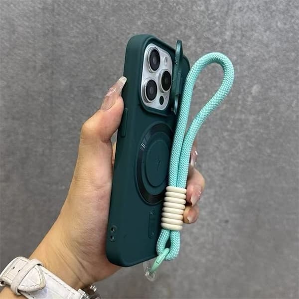 Skal för iPhone 17 + snodd magnetisk linshållare