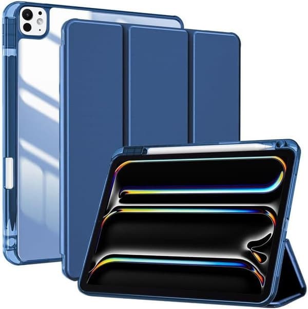 Stilfuldt etui til iPad mini 6/7 8.3\" 2024 Navy Blå Tri fold