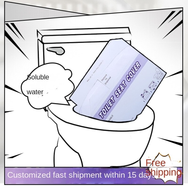 3kpl Kertakäyttöinen wc-matto WC-toimisto Hajoava vesiliukoinen raakapuumassa wc-paperi