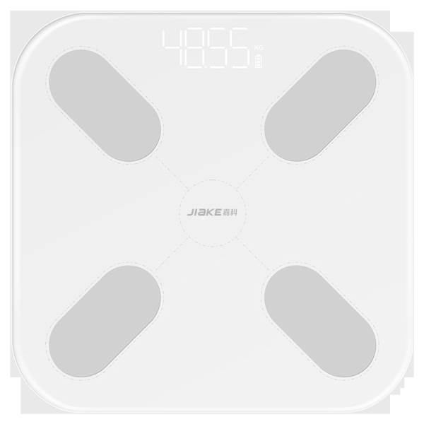 Kroppsvektskala Baderom rund hjørneplattform Digital Precision Home Smart ladeelektronikk White USB rechargeable