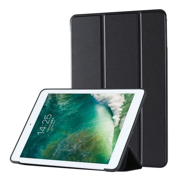 Etui til iPad Pro 13 2024 Premium Sort Blød Silikone Tekstureret Læder