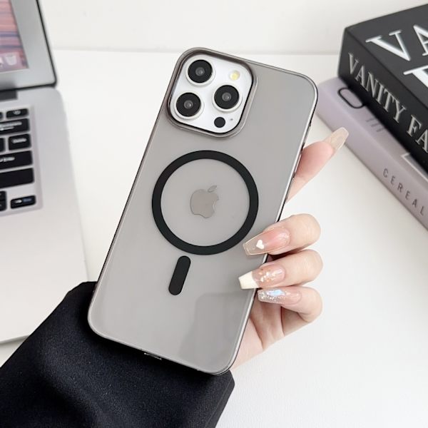 Cover til iPhone 17 Transparent Sort + Magnetisk
