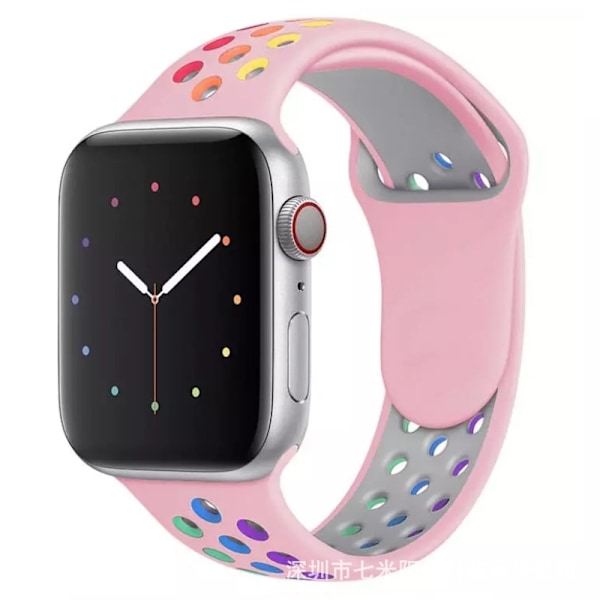 Klockarmband för Apple Watch iWatch 38/40/41mm förlängt rosa sju färger