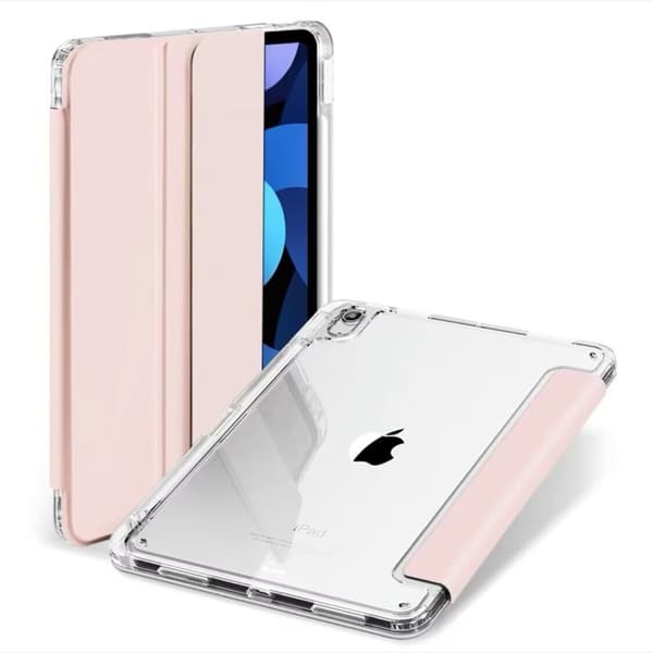 Stilfuldt etui til iPad 13\" Pro M4 2024 Pink Tri fold Strap