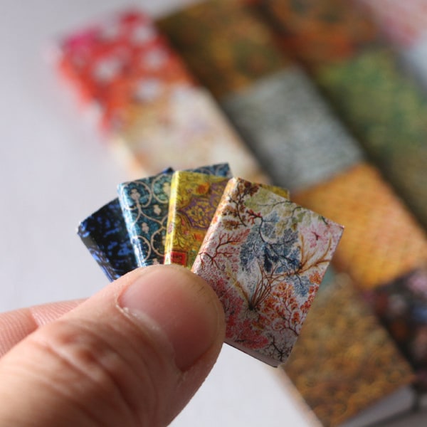 Miniature Furniture Toy Dolls House DIY Decoration Accessories Mini 1:12 Color Book Classical Notebook Notebook B 1pcs