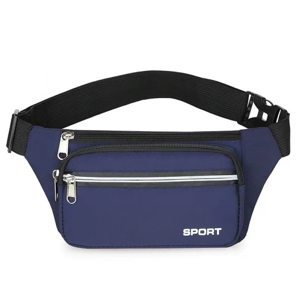 Män kvinnor Fanny Pack Midjeväska Mäns kassaapparat Myntväska Hög kvalitet vattentät Nylon Messenger Byggarbetsbälte Dark Blue