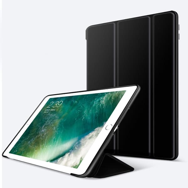 Stilfuldt etui til iPad 5./6. 9,7\" sort tri fold læder flip