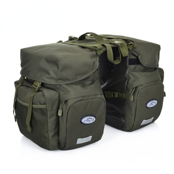 Cykel Mountain Bike Bag 50L Bakre Hylla Vattentät Långdistans Army Green 22 inches