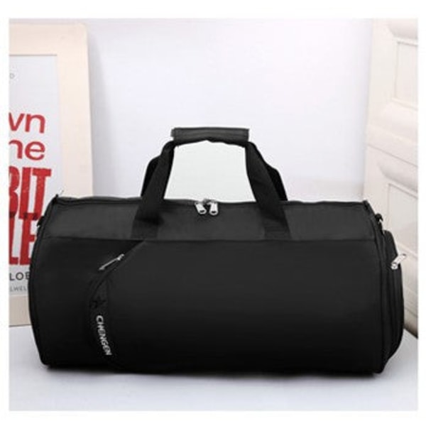 Håndveske Gym Bag Sportsbag Treningsveske for menn og kvinner Bagasjeveske Black Large Size