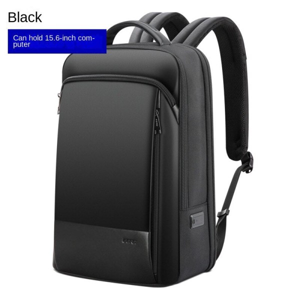 Multifunktionell ryggsäck för män med stor kapacitet Vattentät ryggsäck Presentmärke Black