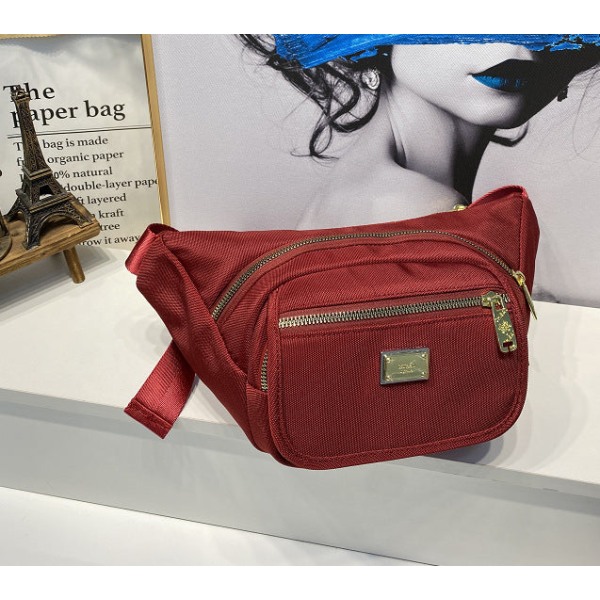 Fanny Pack Løpebelte Midjeveske Organizer Grov klut Nylon Oxford Red