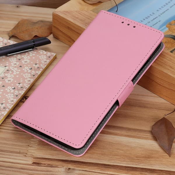 Etui til iPhone16PLUS pink kassette pung stativ læder