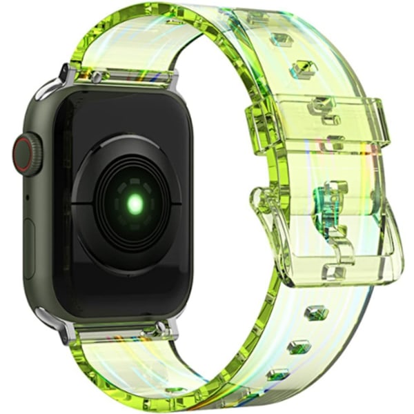 Kellon ranneke Apple Watch iWatch 42/44/45mm Värikäs Vihreä