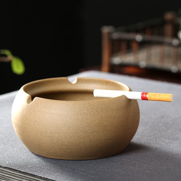 Askebeger Keramisk Hjem Stue Kontor Trendy Multifunksjonell uten lokk Liten størrelse Askebeger Pure stoneware ashtray