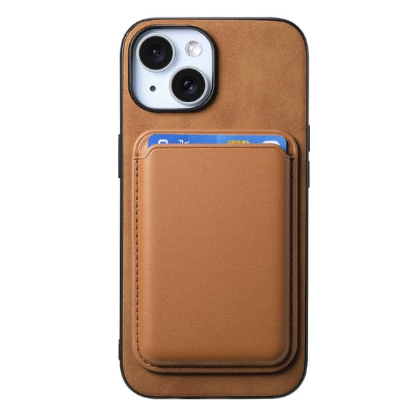 Etui til iPhone 16 brun kortholder magnetisk læder
