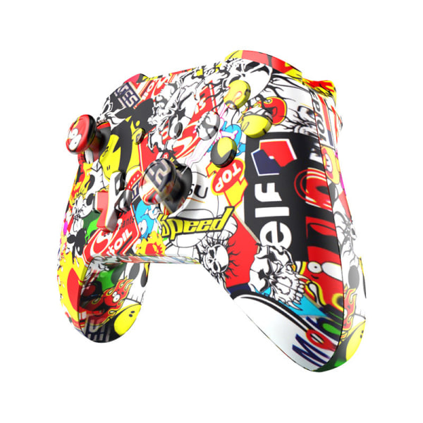 For Xbox One Slim Gamepad Cover Blood Splash Graffiti Personlighet Xbox One S håndtaksknapp Yellow graffiti