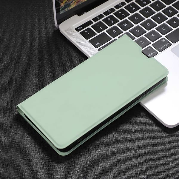 Etui til iPhone 13/13Pro lyseblå dobbeltsidet rød ris flip