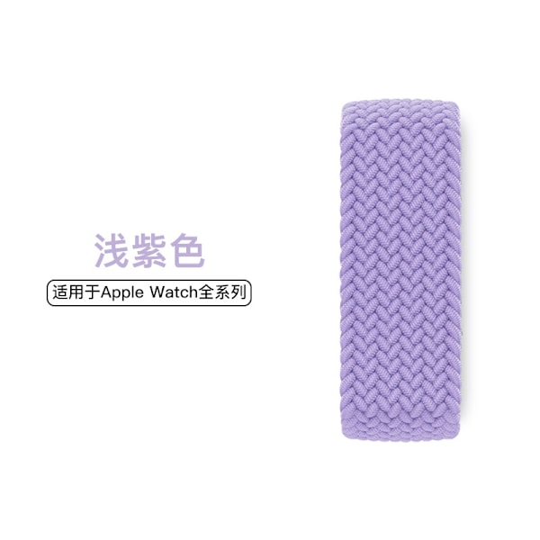 Klokkereim for Apple Watch iWatch 38/40/41/42MM urskivestørrelse S håndleddsomkrets 141~154mm lys lilla
