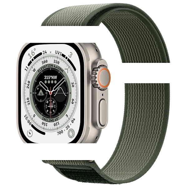 Klockarmband för Apple Watch iWatch 38/40/41/42mm Armégrön Titanium Connector