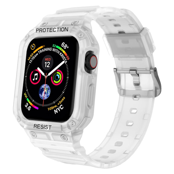 Klockarmband för Apple Watch iWatch 38/40/41 allmänt syfte frostat transparent