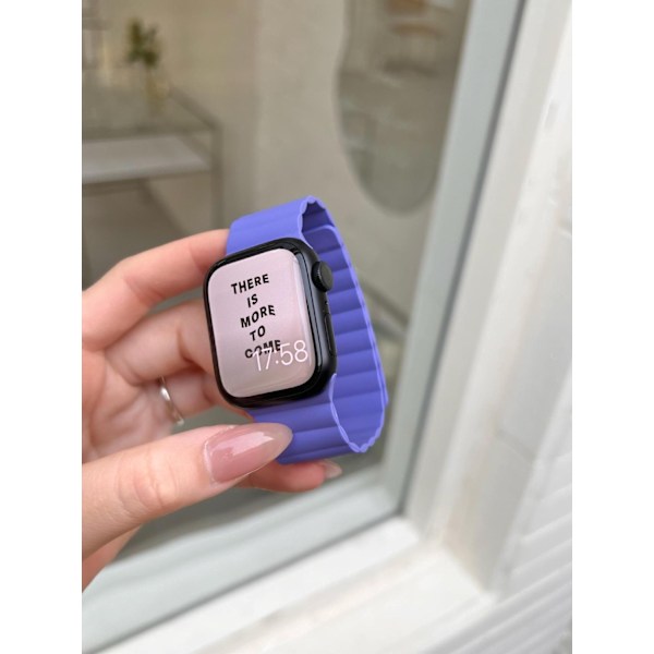 Klockarmband för Apple Watch iWatch 38mm 1/2/3 generation Galaxy Purple