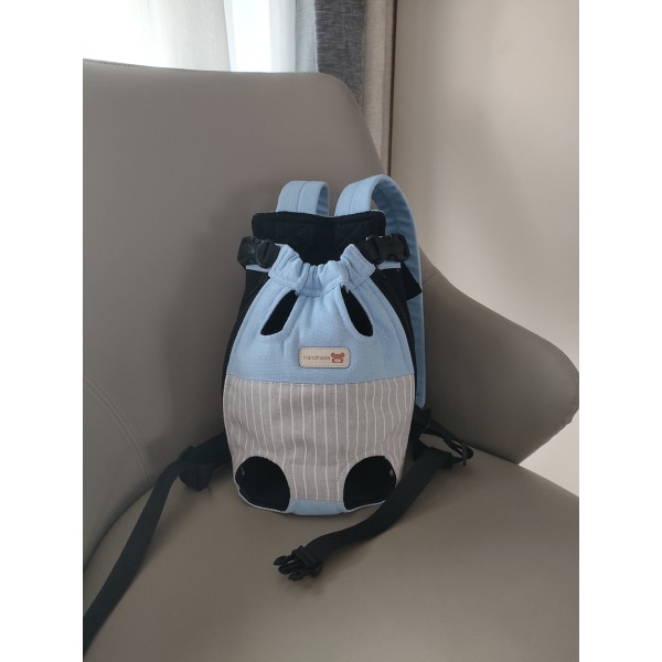 Ryggsekk Skulder Pustende Reise Bærbar Bryst Fire-Leg XXL(13-16kg) Blue gray stripes