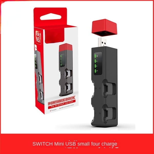 Switch Kannettava Mini USB Small Four Charge NS Vasemman ja oikean pienen kahvan istuimen lataus