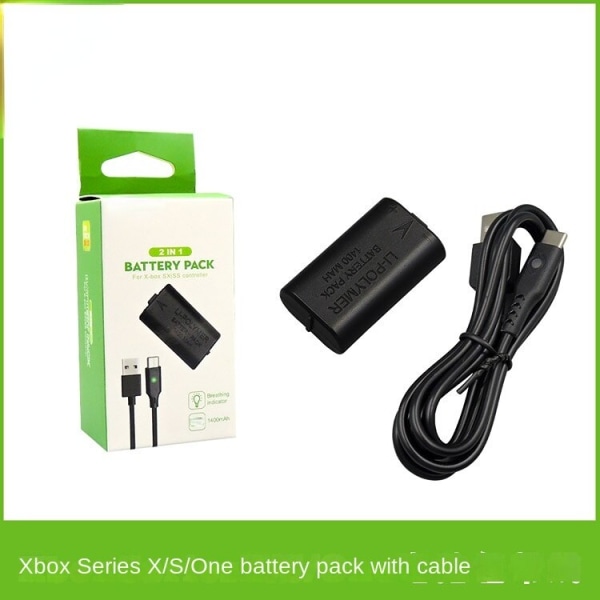 För Xboxseriesq/S Handtag batteripaket 1400 MA laddningskabel XboxOne set
