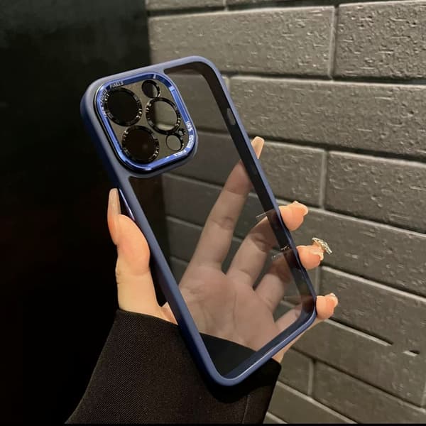 Deksel for iPhone 17 Metall Linse Full Dekning Transparent