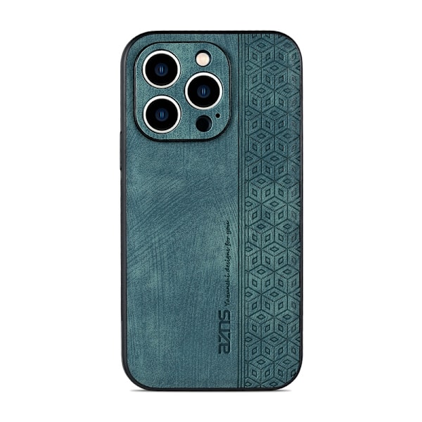 Etui til iPhone 16 Pro Grøn 3D Præget Geometrisk Hårdt Cover Retro 3D Hudfornemmelse