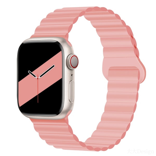 Klockarmband för Apple Watch iWatch 38-41 S10/42mm vit box rosa